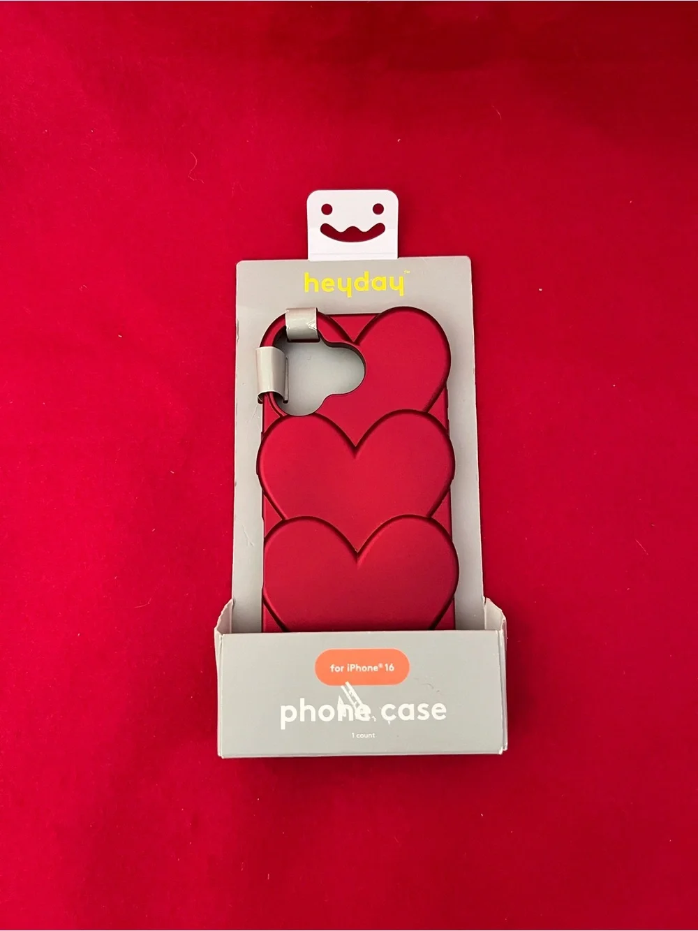 Heyday Red Heart iPhone 16 Protective Case
